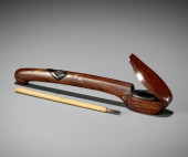 A RARE LACQUERED WOOD 'INCAKE