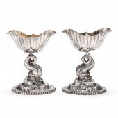 A RARE PAIR OF COIN SILVER ROC