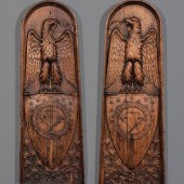A Rare Pair of Eagle, Shield a