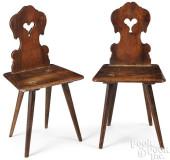 A RARE PAIR OF MORAVIAN WALNUT