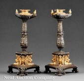 A Rare Pair of Regency Gilt an
