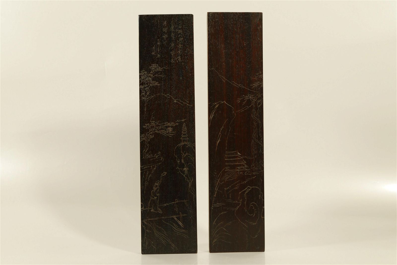 A RARE PAIR OF ZITAN WOOD