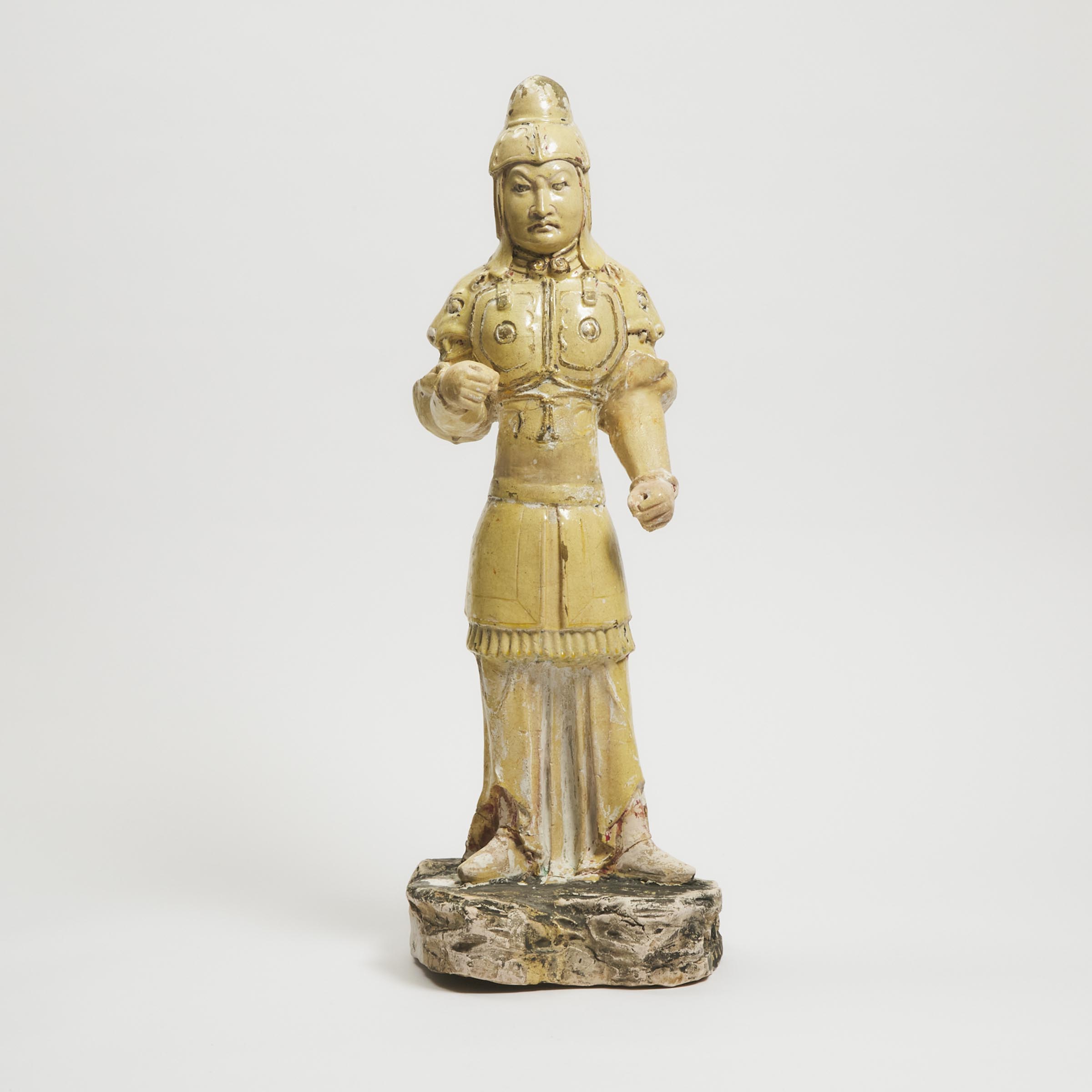 A Rare Partial Gilt Straw-Glazed