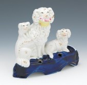 A Rare Poodle Quill Holder A p