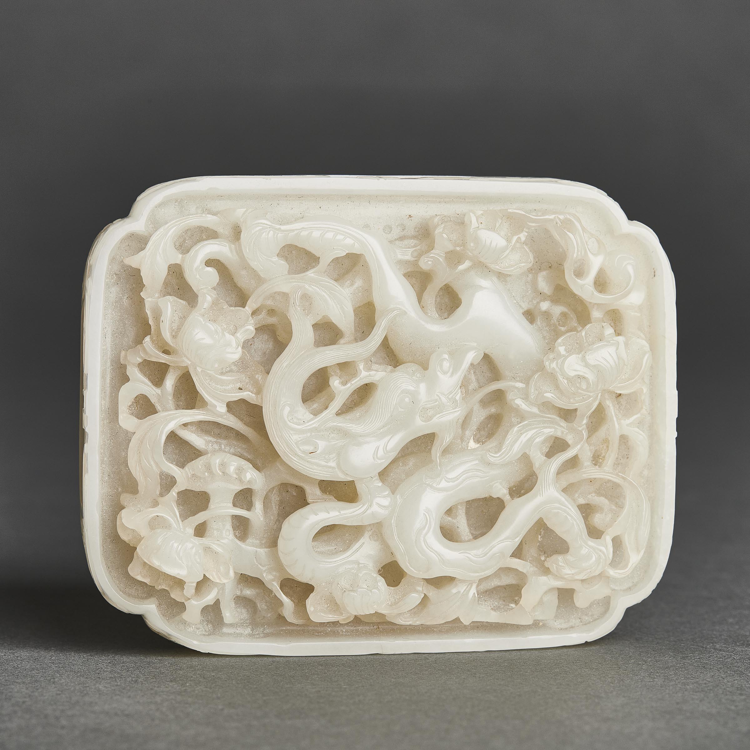 A Rare White Jade 'Dragon'
