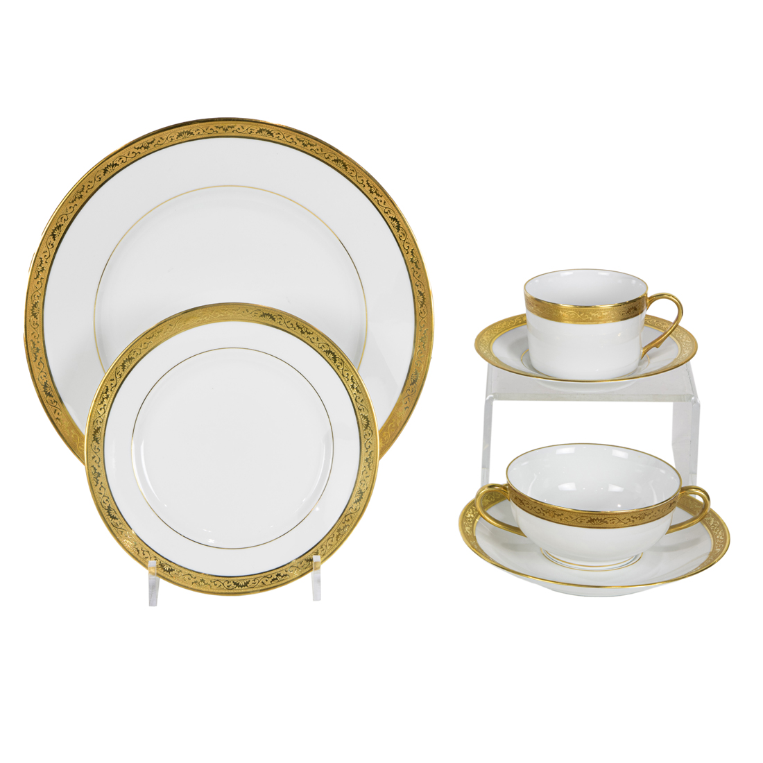 A RAYNAUD & CO. LIMOGES GILT RIMMED