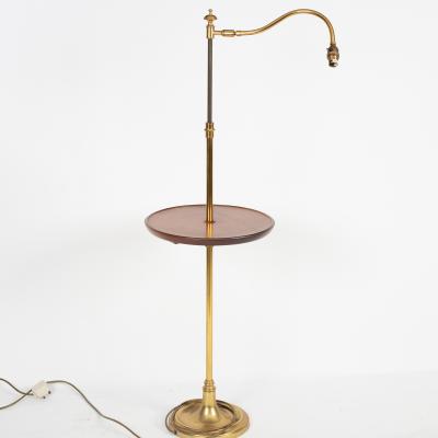 A reading table with circular