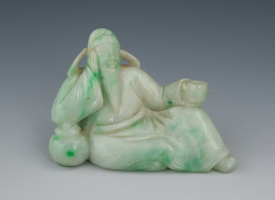 A Reclining Jadeite Lipo Figure