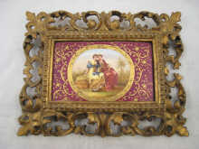 A rectangular porcelain plaque of a