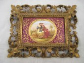 A rectangular porcelain plaque