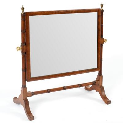 A rectangular swing frame mirror
