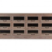 A Recycled Wood Display Cabine