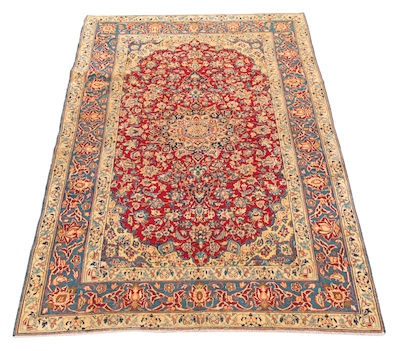 A Red Isphahan Carpet Red ground