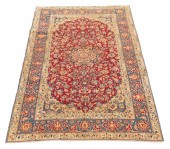 A Red Isphahan Carpet Red grou