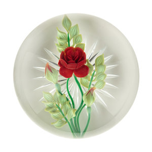 A Red Rose Botanical Glass