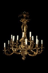 A REGENCE STYLE GILT BRONZE CH