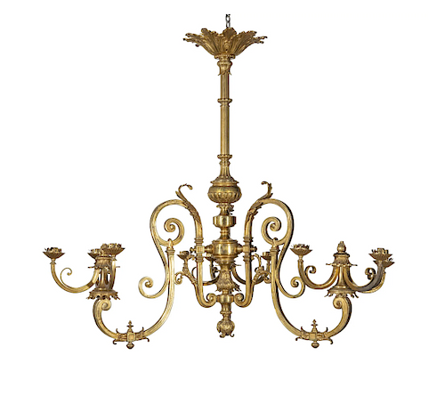A REGENCE STYLE GILT BRONZE