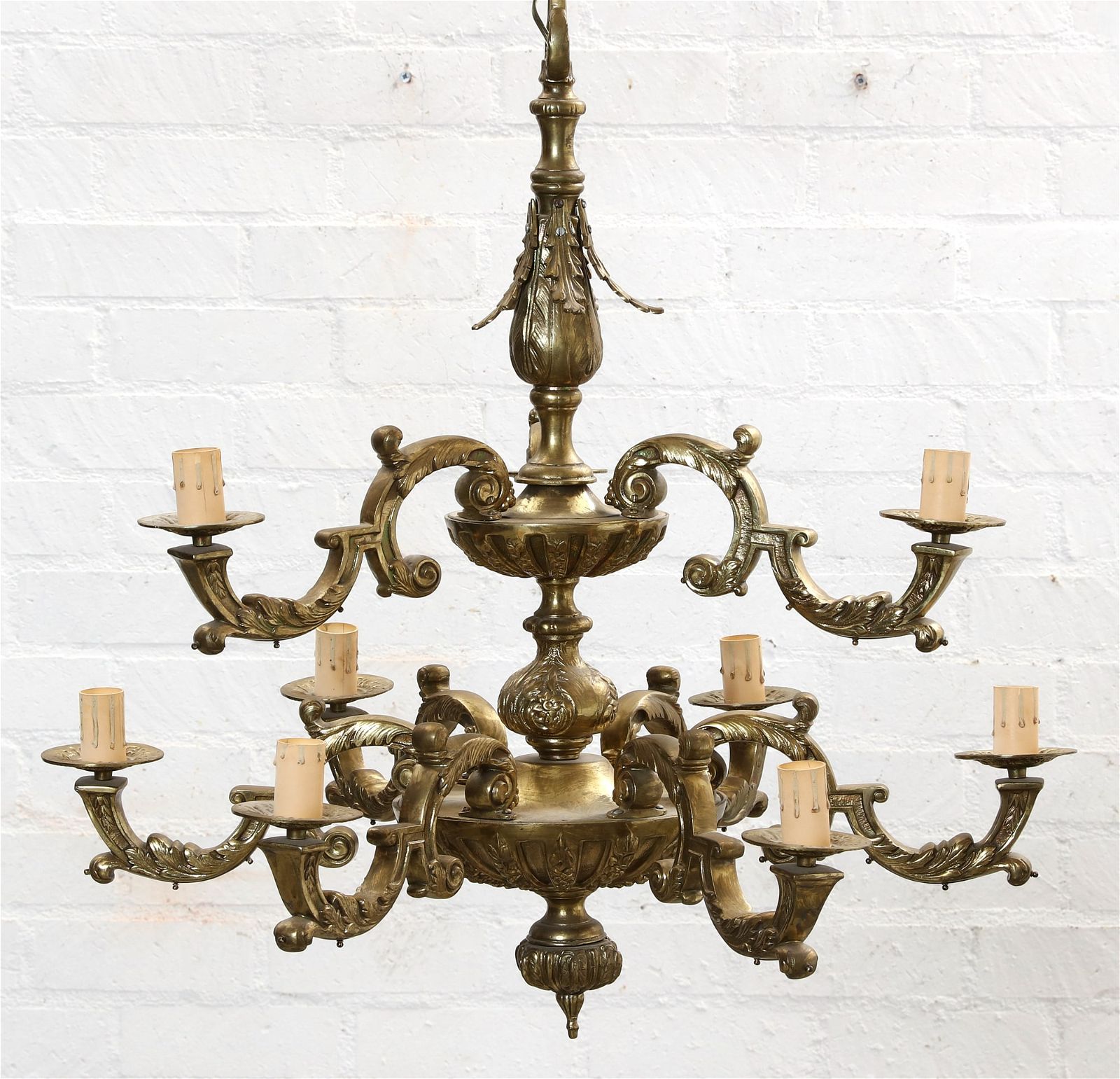 A REGENCE STYLE GILT METAL NINE