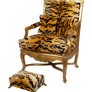 A Régence Style Giltwood Fauteuil