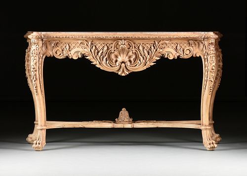 A RÉGENCE STYLE MARBLE TOPPED