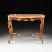 A REGENCE STYLE MARBLE TOPPED