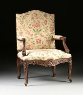 A RÉGENCE STYLE UPHOLSTERED AN