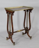A Regency brass inlaid rosewoo