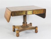 A Regency brass inlaid rosewoo