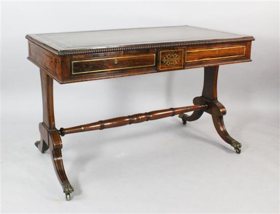 A Regency brass inlaid rosewood