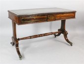A Regency brass inlaid rosewoo