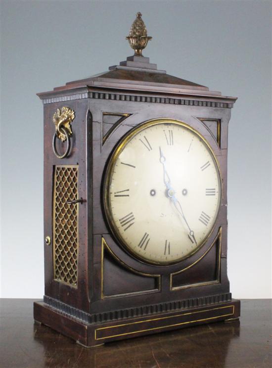 A Regency brass inset mahogany