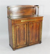 A Regency brass inset rosewood