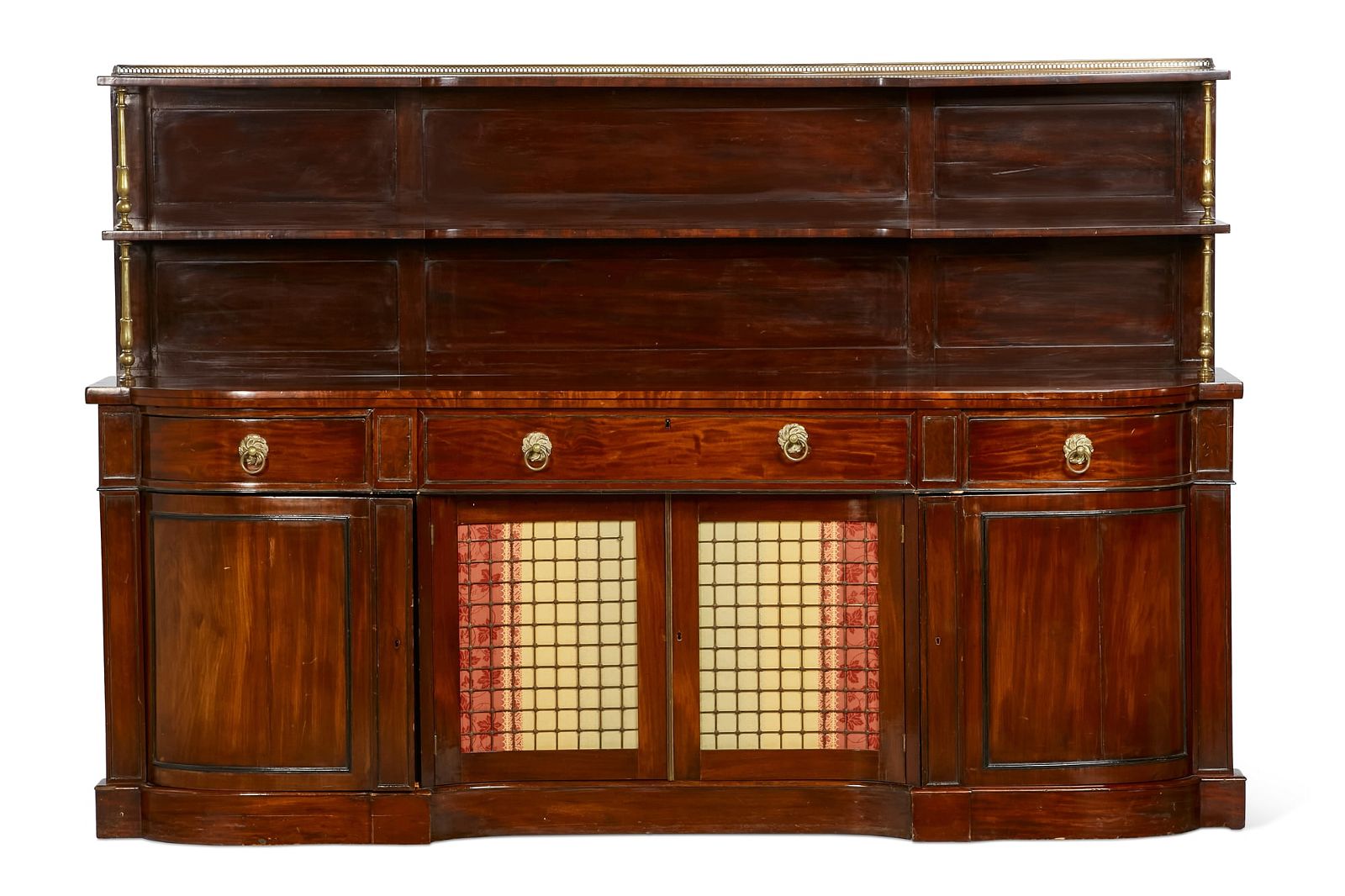 A REGENCY BRASS MOUNTED MAHOGANY