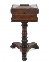 A Regency Carved Mahogany Teap