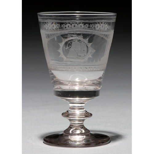 A Regency commemorative glass
