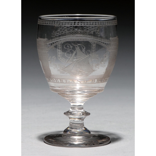 A Regency commemorative glass