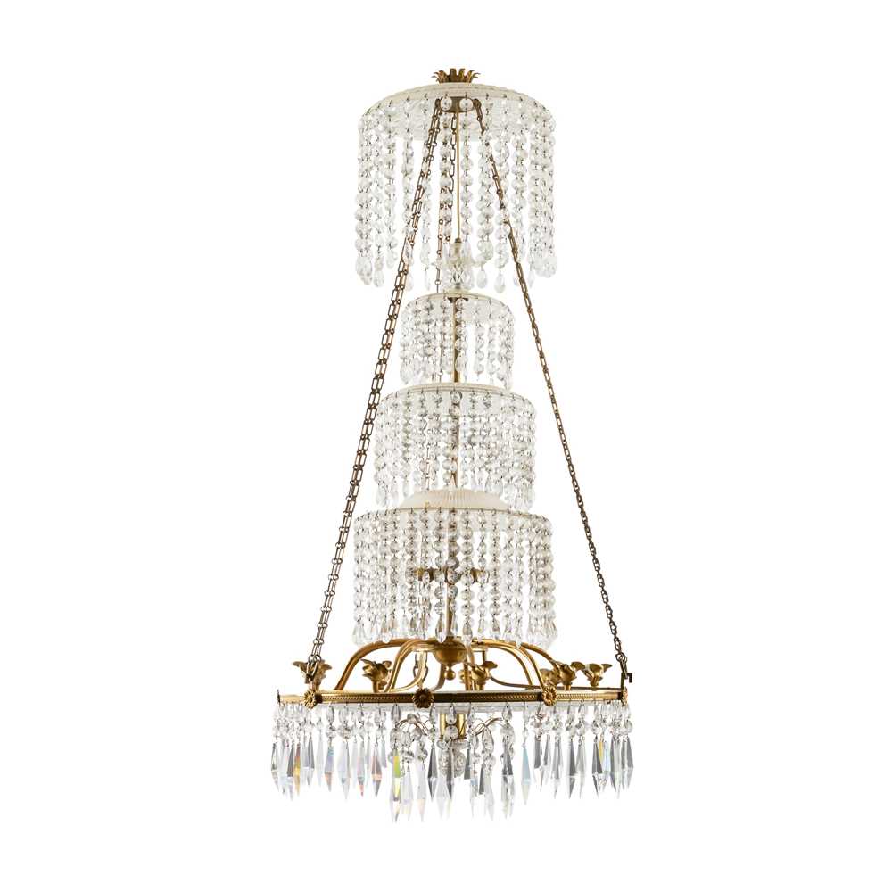 A REGENCY CUT GLASS AND GILT