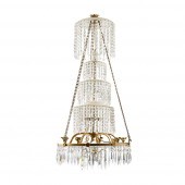 A REGENCY CUT GLASS AND GILT B