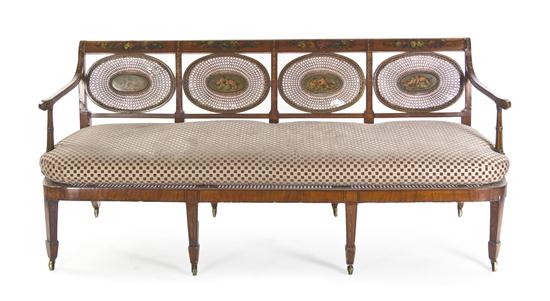 A Regency Ebonized and Polychrome