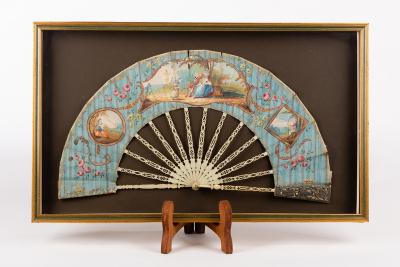 A Regency fan with painted