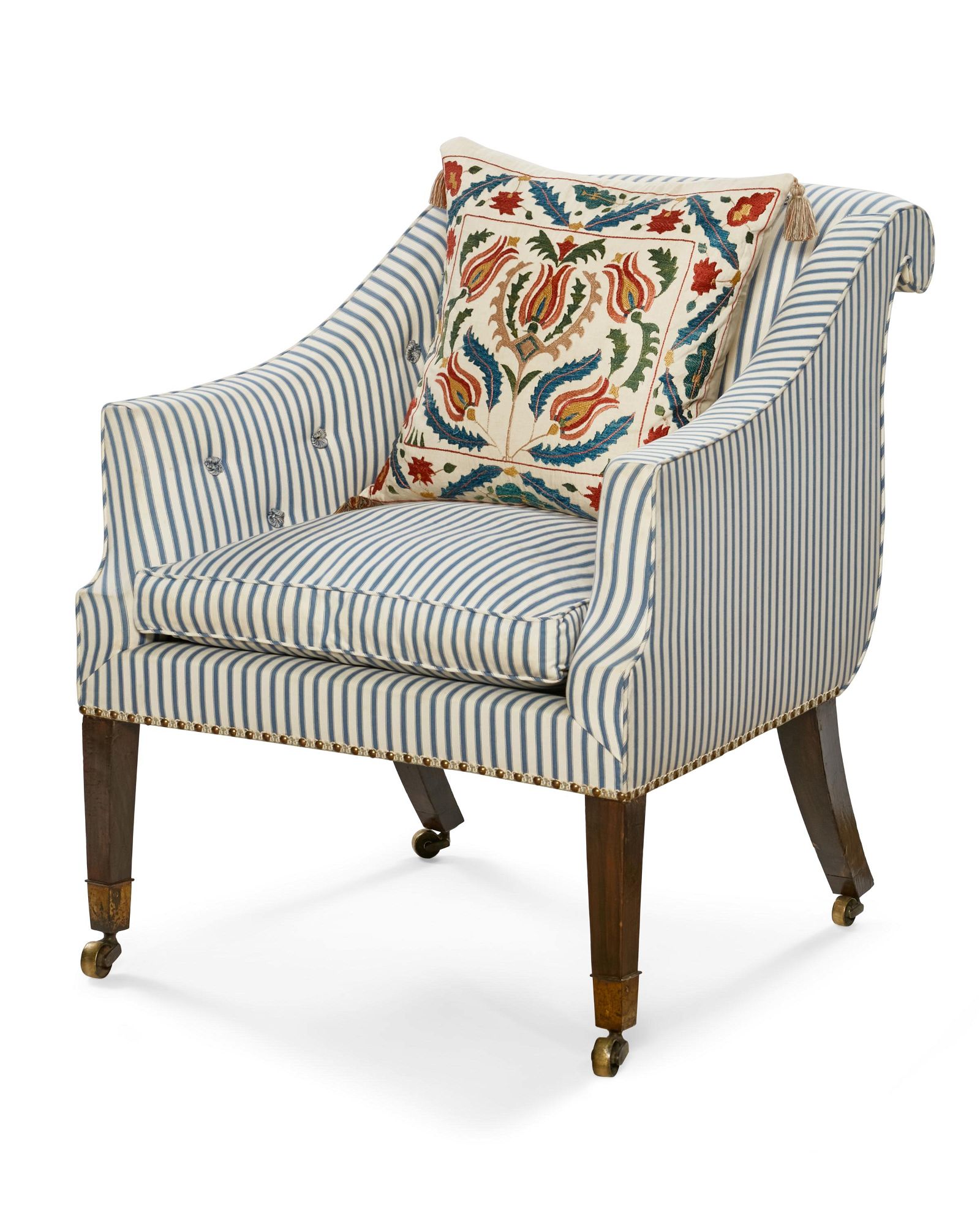 A REGENCY FAUX ROSEWOOD LIBRARY