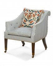 A REGENCY FAUX ROSEWOOD LIBRAR