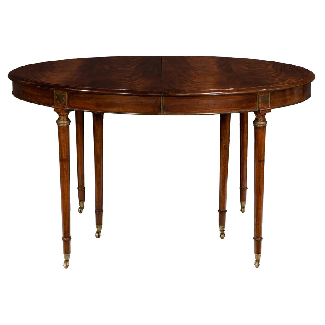 A REGENCY FLAME MAHOGANY DINING