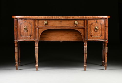 A REGENCY FLAME MAHOGANY INLAID