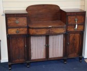 A Regency inlaid mahogany brea