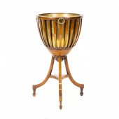 A REGENCY INLAID MAHOGANY WINE