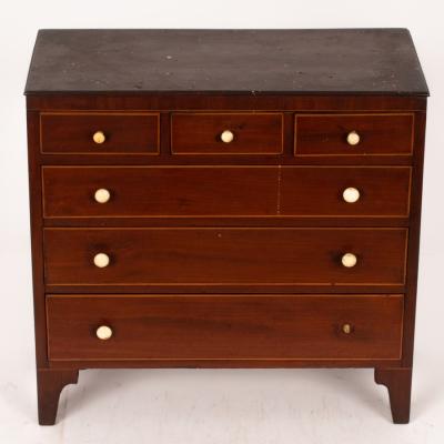A Regency mahogany and boxwood