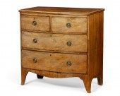 A REGENCY MAHOGANY BOW FRONT C