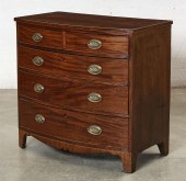 A REGENCY MAHOGANY BOWFRONT CH
