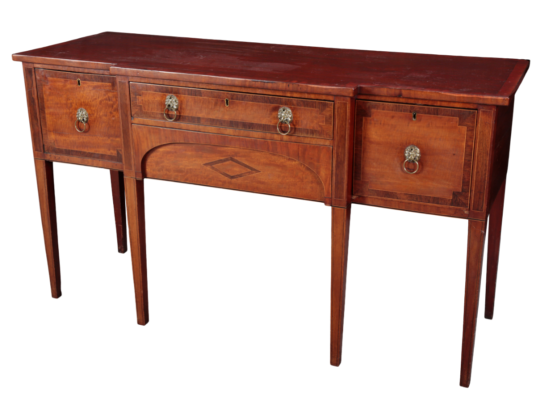 A REGENCY MAHOGANY BREAKFRONT